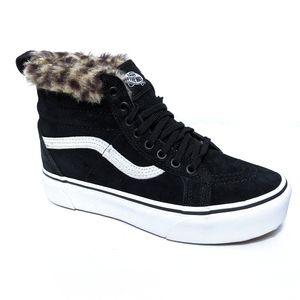 fur lined platform vans